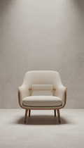 Chaise minimaliste en lin naturel