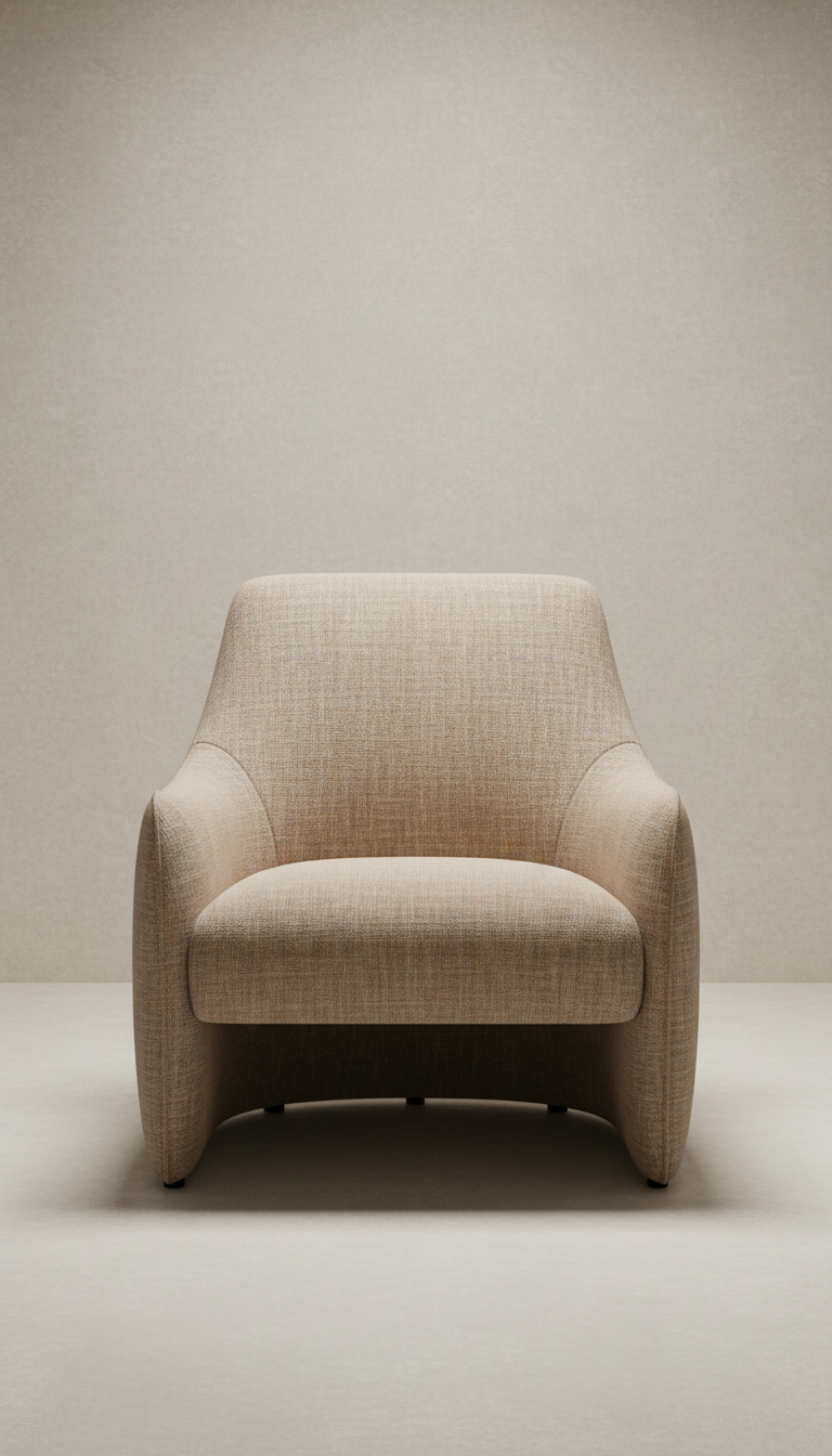 Fauteuil lounge dossier tissé main