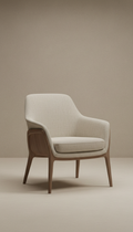 Chaise sculpturale noyer huilé